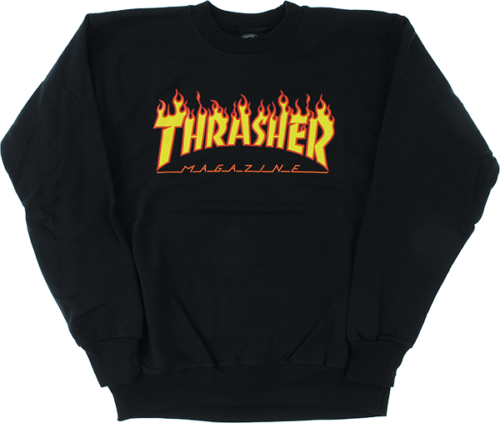 THRASHER FLAME LOGO CREWNECK – Fusion Skate